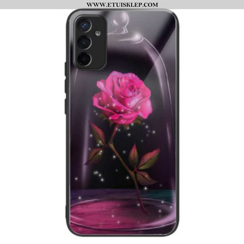 Etui do Samsung Galaxy M13 Błyszczące Różowe Szkło Hartowane